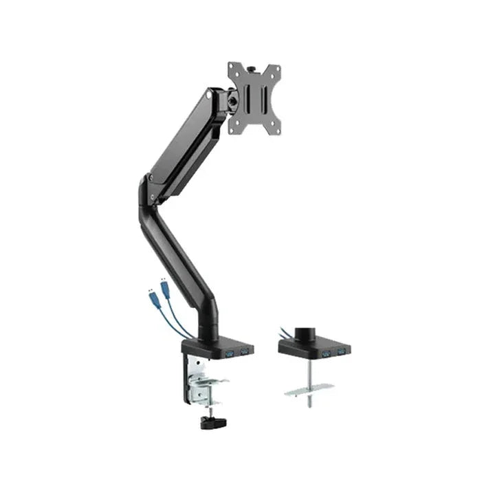 Twisted Minds Single Monitor Aluminum Slim Mechanical Spring Monitor Arm with USB Ports (Fit Screen Size 17 Twisted Minds Single Monitor Aluminum Slim Mechanical Spring Monitor Arm with USB Ports (Fit Screen Size 17